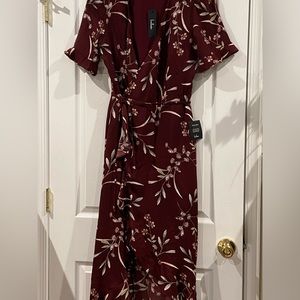 Maroon floral Lulu’s dress
